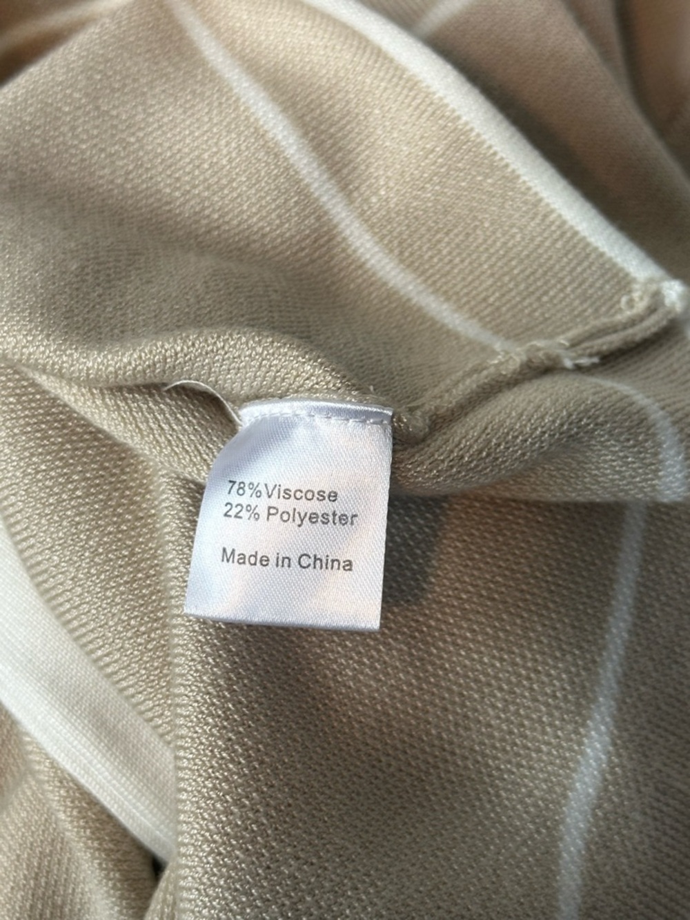 Emerson Lang Young Contemporary Classic Polo Beige Cardigan Sweater Size Large - Picture 10 of 11